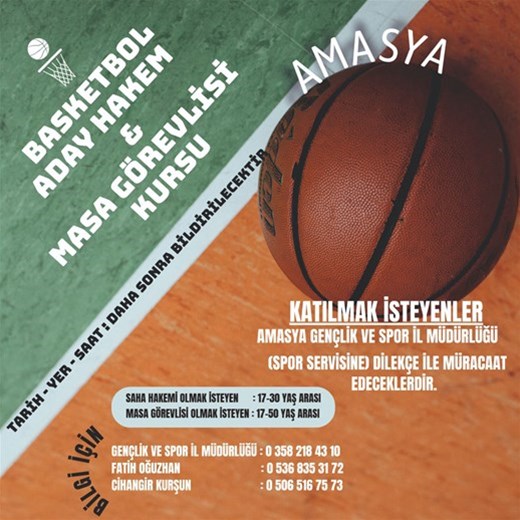 BASKETBOL HAKEMİ OLMAK İSTEYENLER İÇİN DUYURU